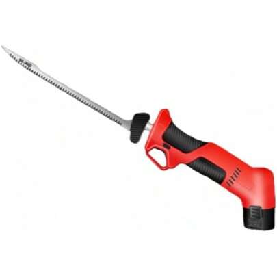 電動魚ナイフ スライサー パン切り 電動フィッシュ切断機 持ち運び可能 コードレス 肉/骨 キッチン 安全ロックボタンで使いやすく パン、七面鳥、フォームの彫刻に（4種類の替刃） (バッテリー2個と充電器1個)