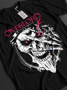 Overlord Shirt Ainz Tshirt Albedo-Shirt Shalltear Top Demiurge Sebas Anime Tee (2) - màu đen - Xem 1