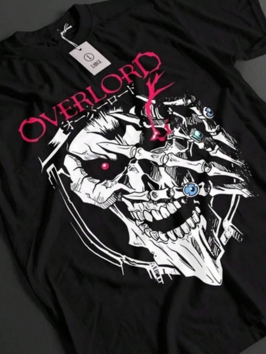 Overlord Shirt Ainz Tshirt Albedo-Shirt Shalltear Top Demiurge Sebas Anime Tee (2) - màu đen - Xem 1