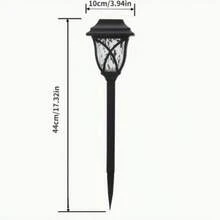 Luces solares para jardín y patio con espigas de tierra y rejilla cuadrada. Espigas de tierra resistentes a la intemperie con protección contra la lluvia. Juego de 6 piezas. Color negro. Luz blanca cálida. - Negro - Ver 6