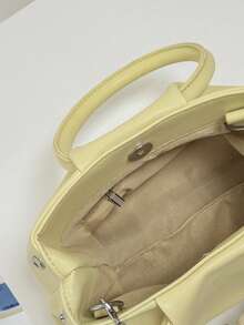 New Fashion Cloud-Shaped Pleated Handbag, Sweet Tote Bag, Crossbody Shoulder Bag For Women - Yellow - View 5