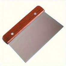 带木柄的烘焙面团刮刀，不锈钢刮板，适用于制作雪花酥、牛轧糖和面包面团 - 彩色 - 查看 6