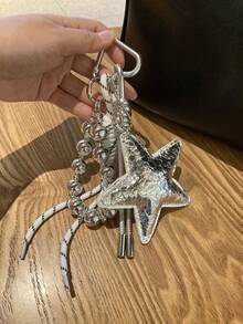 Versatile Fashion PU Big Star Braided Rope Style Bag Charm, Creative Phone Pendant Kawaii Vacation Essentials Bag Accessories Accessories Charms For Bag Teacher Gifts - Multicolor - View 5