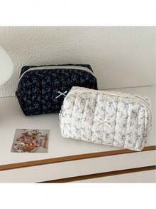 Black Tassel Minimalist Cosmetic Bag, Fresh Style, Portable Student Makeup Organizer Pouch - Multicolor - View 5