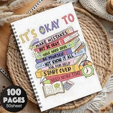 Self-Care Journal And Notebook With Positive Affirmations - Mental Health Diary For Women, Teachers And Students - Colorful Book Covers, Dotted Line Pages, Inspirational Gift Idea (Pink, Green, Yellow) - Daily Writing Planner - A5 - View 9