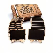 10pcs Mini Chalkboard Display Boards, Home Decor Signs, Mini Message Boards, Wooden Blackboards Suitable For Wedding, Baking Display, Hotel, Party, Dessert, Place Cards, Mother's Day, Graduation Ceremony And More Occasions - Nhiều màu - Xem 7