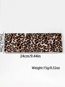 2条/套 豹纹柔软防滑发带，弹力瑜伽运动头巾，百搭日常佩戴，适合各种场合 夏季发饰 海滩度假发带 - 彩色 - 查看 5