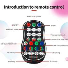 Party Professional DJ Disco Dance Hall Lights, Voice Controlled Multi-Mode Laser Light, Atmosphere Light, Stage Light, With Remote Control, Suitable For Birthday Parties, Birthday Gifts, Club Performances, Karaoke Halls, Christmas Gifts, Halloween - Black - View 11
