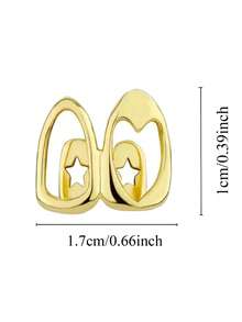 Bộ răng giả mạ vàng và bạc hình trái tim rỗng, thích hợp để trang trí các kẽ răng và răng bị hở. Dành cho cả nam và nữ, lý tưởng cho trang phục của các rapper và cosplay. Thời trang, mịn màng và thoải mái, thích hợp để đeo hàng ngày, phù hợp cho các bữa tiệc hip-hop và các dịp thường nhật. Phong cách tối giản, trang sức nha khoa unisex, thích hợp để đeo hàng ngày, dự tiệc, Giáng sinh, Halloween và các dịp khác. - Nhiều màu - Xem 9