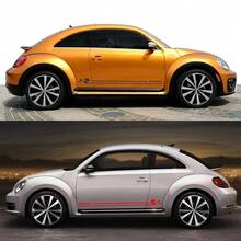 2PCS Car Door Stripe Stickers Vinyl Film Racing Style Decal For VW Beetle 2015 2009 Cabriolet Auto Tuning Accessories - Car Sticker - View 2