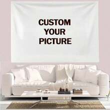 1pc Personalized Photo Tapestry - Vivid Printing, Tailor-Made Designs For Unique Gifts - Celebrate Anniversaries, Birthdays, Party Decorations Weddings & More - Logo Option, Stylish Home Decor, Flag For Room, For Anniversaries, For Valentine's Day, For Birthdays, For Youth's Day, For Weddings, For Christmas, For Housewarming Living Room, Bedroom, Bathroom, Tea Room,Season Picks, Autumn Home Refresh, Scandinavian Cozy Home, Winter Grace,Fall Decor,Warm Ambience,Room Deocr,Home Decor,Bedroom Deccor,Room Deocr For Girls,4th Of July,Mothers Day Gift,Dorm Room Essentials College,Custom Flag,Wedding Decor - 彩色 - 查看 9