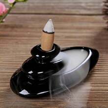 Small Censer Incense Holder Incense Burner For Home Office Teahouse Creative Decor Ceramic Incense Stand Lotus - Default - View 6