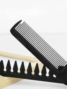 2pcs Retro 2-In-1 Comb, 1pc Styling Comb, Portable Foldable Men's Pompadour Double-Tooth Comb - 2pcs One Ribbed Comb + One Hair Parting Comb - View 3