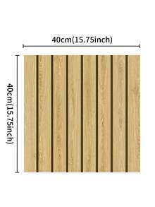 8/16pcs 3D Wood Grain Wall Panel, Thickened Self-Adhesive IXPE Wallpaper, Peel And Stick, Waterproof Easy To Clean, DIY Detachable Wall Stickers For Home Decoration, Suitable For Renovating Living Rooms, Kitchens, Offices, Ceilings, And Bedrooms - 15.75*15.75inch - View 3