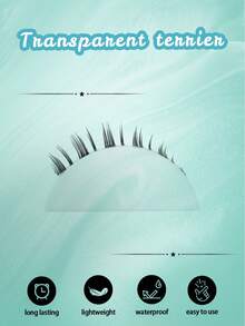 10 Pairs Cartoon-Style Natural Lengthening Lower Lashes, Delicate Makeup, Versatile False Eyelashes - Black - View 9