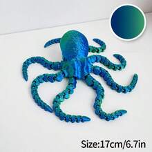 Octopus Toy - Flexible Fidget Toy - Sensory Stress Relief Desktop Decor Gift - Multicolor - View 5
