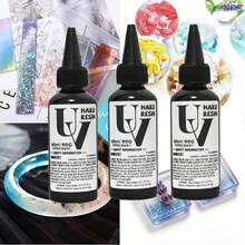 1瓶/60毫升/80克 [UV树脂] [透明UV固化树脂（硬质）] [水晶首饰制作套装] [快速固化] [快干] [高硬度] 低收缩UV环氧树脂，适用于手工制作、模具制作和涂层 - 小黑瓶 - 查看 10