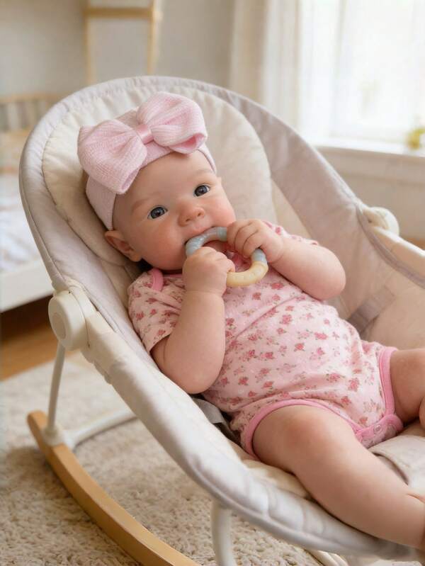 可张嘴的超逼真重生娃娃，18英寸全硅胶身体，血管清晰可见，解剖结构精准的女孩娃娃，重量与真婴儿相仿，是准妈妈和娃娃爱好者的理想礼物。