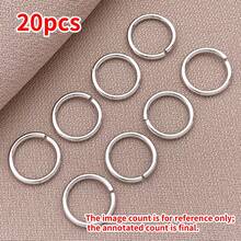 20个4/5/6/8/10毫米优雅简约开口圈 - 镀18K金铜，厚实银色和铂金饰面，抛光开口圆环，适用于DIY手链、项链、耳环、婚礼和派对工艺品 - 彩色 - 查看 17