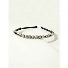 1pc Studded Decor Hair Hoop Street For Daily Use For Women Hairstyles Casual Tiaras,Hairband,Hair Hoop Headbands Hair Accessories Head Accessories - 銀色 - 查看 3