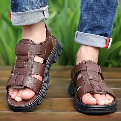 Sandalias y chanclas de hombre para el verano: calzado resistente para exteriores, ideal para conducir, con suelas gruesas, antideslizantes e impermeables. Novedades.