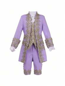 Embroidered Prince Dress Purple