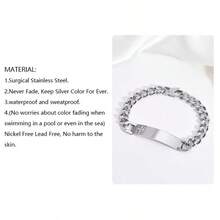 1 chiếc vòng tay phong cách Hip-hop bằng thép không gỉ, mặt dây chuyền hình chữ thập 5A đính đá CZ, thích hợp làm quà sinh nhật hoặc đeo hàng ngày cho nam giới. - Vòng tay BB022 - Xem 3