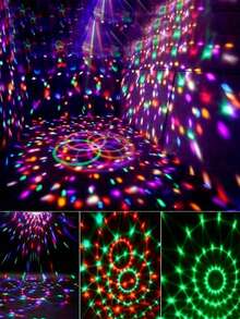 LED Party Lights With Remote Control - DJ Lights, RGB Disco Ball, Sound Activated Strobe, 7 Lighting Modes For Home Party, Birthday, Karaoke, Wedding And Nightclub - Multi-color light - View 7