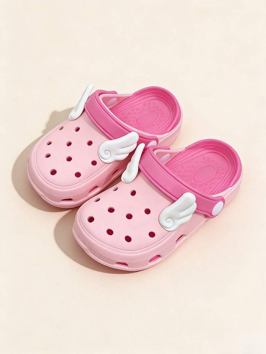 Soft Bottom Breathable Anti-Slip Slide Sandals, Indoor Home Garden Slippers, Hollow Hole Shoes - Pink - View 1