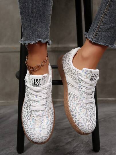 Women's New Arrival Hot-Selling Soft-Soled Shiny Fabric Casual Shoes, Suitable For Travel And Vacation, Patchwork Sports Sneakers