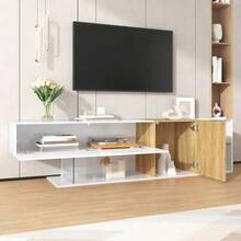 Television Stands & Entertainment Centers - Natural, White - View 3