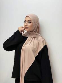 1pc Instant Triangle Hijab, All-In-One Headscarf. Quick Wrap Design, Won't Slip. No Undercap, No Folding Needed. Suitable For Daily Wear, Prayer, And Outings - Multicolor - View 2