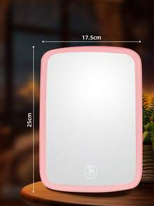 1个LED化妆镜，触摸屏，3档亮度可调，便携式垂直折叠化妆镜，宿舍化妆镜，带灯化妆镜，家用桌面化妆镜，高端美容桌面化妆镜，带装饰灯，可充电LED化妆镜，触摸控制 - 3档亮度可调，便携式化妆镜，送给女孩和女士的理想礼物 - 彩色 - 查看 11