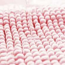 Felpudo de chenilla de peluche corto multicolor, alfombra antideslizante para la entrada del baño, alfombra absorbente, alfombra para mascotas - rosa - Ver 5