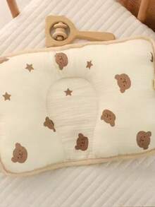 1pc Soft Breathable Anti-Flat Head Newborn Baby Pillow, 0-3 Years Old - Multicolor - View 13