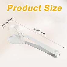 Prensa para bolsitas de té plateada, pinza ovalada de acero inoxidable para bolsitas de té, pinza y soporte para colador de té, adecuada para sujetar cubitos de hielo, azúcar, coladores y filtros de té, accesorios para té. - Plateado - Ver 2