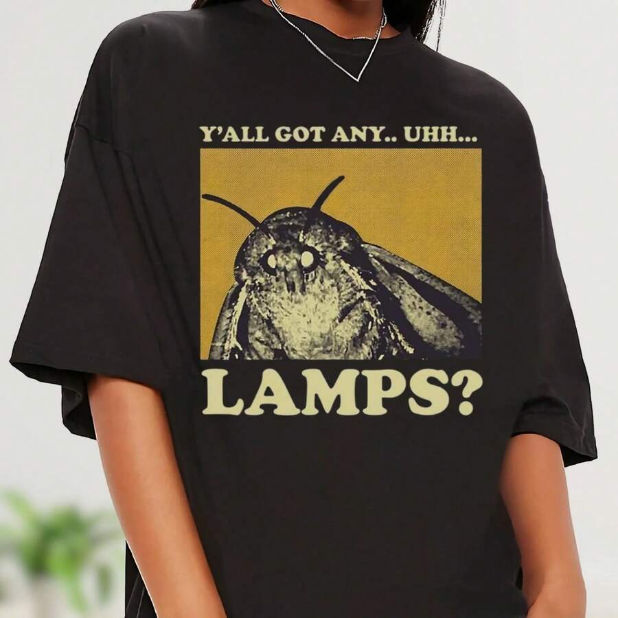 Y39all Got Any Uhh Lamps Shirt Funny Meme Shirt Ironic Shirt Oddly Specific Unhinged Shirt Cursed Cringe Gag Gift Target - 黑色 - 查看 1