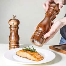 1个/2个/3个装胡椒研磨器，红木胡椒研磨器，厨房木制胡椒盐研磨器 - 查看 4