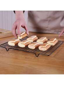 Black Non-Stick Drying Rack, Baking Tool, Kitchen Storage Rack, Bread Cooling Rack, Cookies, Food Cooling Rack - Black - View 10