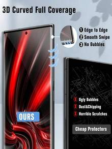 Phone Screen Protector 3D Curved Tempered Glass Screen Protector 2pcs 3D Curved Tempered Glass Screen Protector High Definition Anti-Explosion Anti-Scratch Supports Fingerprint Identification Suitable For Samsung Galaxy S26 S25/ 15T/Note 15 14/Reno// And Other Models 9H Hardness Screen Protector Auto-Adsorption High Hardness Rounded Edge Anti-Dust Design Spring Gift Birthday - 2Pcs - View 10