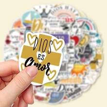50pcs Spanish Style Bible Words Graffiti Sticker Suitcase Guitar Notebook DIY Waterproof Sticker Stickers Scrapbook Supplies Stationery Funny Stickers - 50pcs - View 7