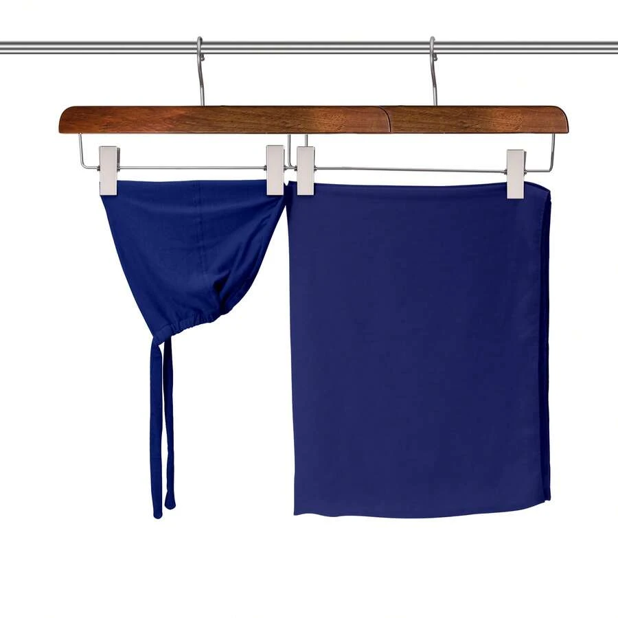 【非拼接款】莫代尔系带连帽衫和雪纺披肩两件套 - A - 查看 1