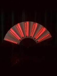 1pc 10-Inch LED Atmosphere Prop Illuminated Fan, Rave Fan For Electronic Music Festival, Party, Performance, Masquerade Ball, Wedding, Bachelor Party, Costume Play Party Decoration - Multicolor - View 16