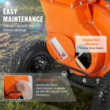 Wood Chipper Shredder Mulcher, 7HP Heavy Duty Gas Powered Engine, 3" Max Diameter 212cc 4.1 KW, 4-Stroke 3-In-1 Woodchipper, Fast Chipping Chopping For Forestry, Gardens, EPA Certified - 7HP 212cc 4.1 kW - 查看 6