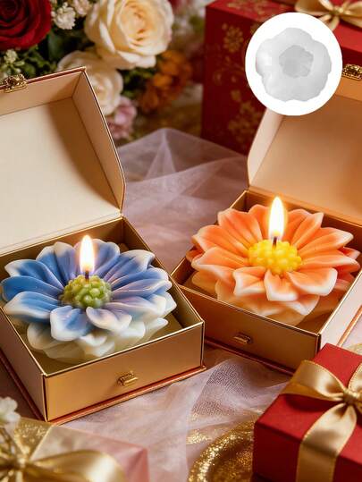 Multifunctional Flower Silicone Mold - Suitable For Scented Candles/Handmade Soaps/Plaster Fragrance Stones/Mousse Desserts - 3D Stereoscopic Flower Design