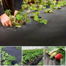 20ft Heavy Duty Black Perforated Barrier Fabric, Ideal For Home Use, Designed For Gardens And Greenhouses, Easy To Lay And Breathable (1.18Oz/Yd²) - Black Punch - View 3