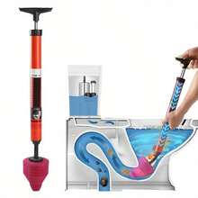 马桶搋子，疏通马桶、水槽、浴缸的管道疏通剂，高效疏通堵塞的管道工具 - 紅色 - 查看 9