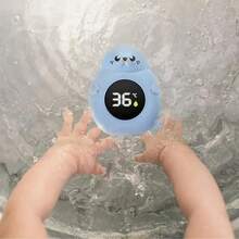 Baby Bath Thermometer, Bathtub Temperature Monitor, Hot And Cold Waterproof Temperature Warning Monitor, LED Display With Enhanced Sensor PYXU - BLUE - View 3