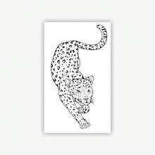 1pc Tattoo Stickers Temporary Tattoo Stickers, Niche Black Spotted Leopard Waterproof And Sweatproof Washable Non-Reflective Simulated Tattoo Suitable For Fashionable People - Black - View 4