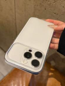 极简透明亮面摄像头保护手机壳，兼容 17 Pro Max、17 Pro、17 Air、16 Pro Max、15、14、13 Pro Max，磨砂透明后盖 - 無色 - 查看 8